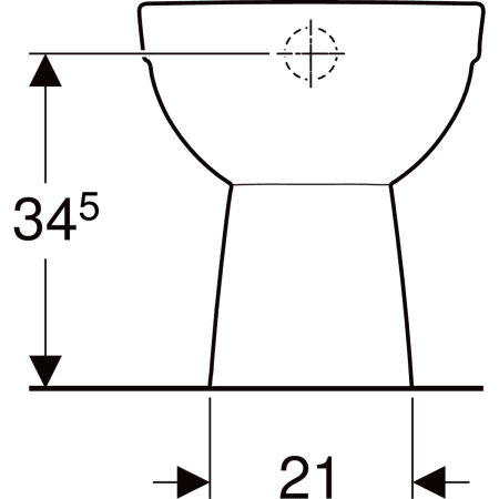 Stand-Tiefspül-WC „Renova“ 35 × 40 × 53,5 cm in weiß alpin, mit Spülrand