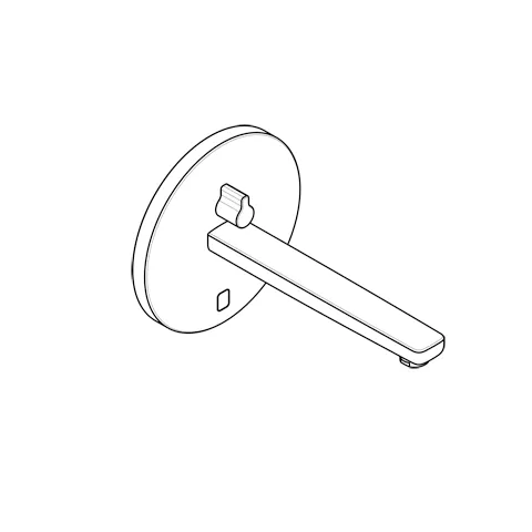 Kludi ZENTA SL E UP-Wandarmatur, Rund mit Mischhebel, 240mm Ausl. chrom Kludi ZENTA SL E UP-Wandarmatur, Rund mit Mischhebel, 240mm Ausl. chrom