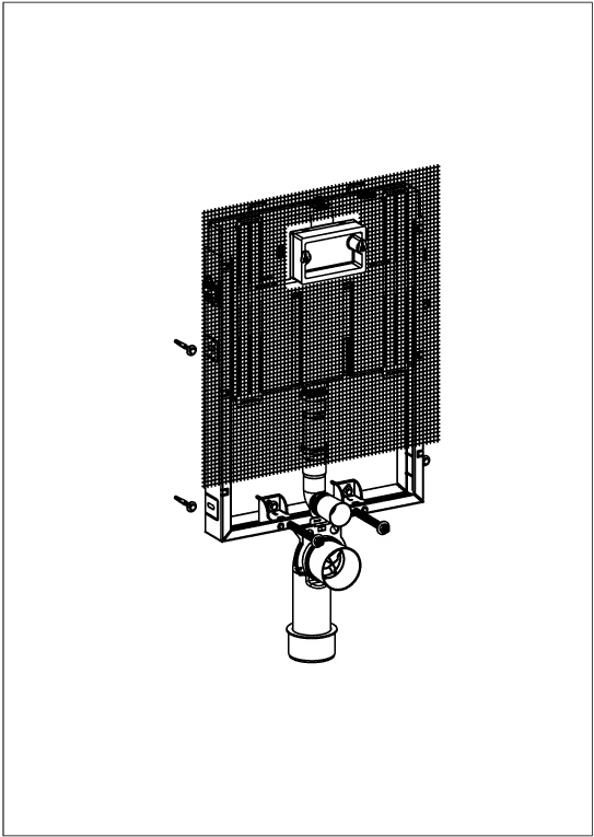WC-Montageelement Compact ViConnect Installationssysteme 922484, 650 x 786 x 80 mm, für Nassbau