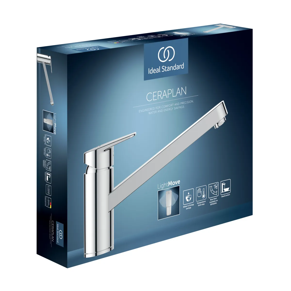 Ideal Standard Küchenarmatur Ceraplan BD308AA Chrom, DN 15, Ausladung 223mm Ideal Standard Küchenarmatur Ceraplan BD308AA Chrom, DN 15, Ausladung 223mm