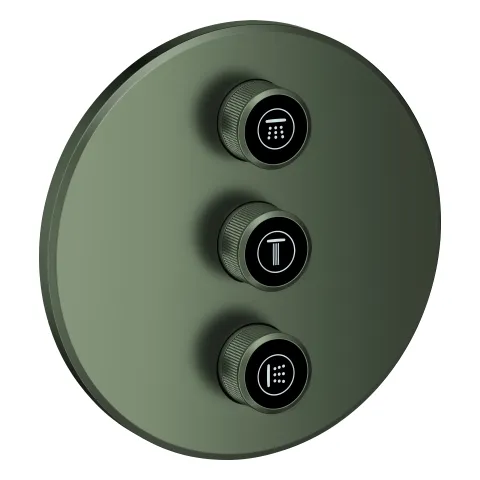 3-fach Unterputzventil Grohtherm SmartControl 29122, Fertigmontageset für Rapido SmartBox, Wandrosette rund 3-fach Unterputzventil Grohtherm SmartControl 29122, Fertigmontageset für Rapido SmartBox, Wandrosette rund