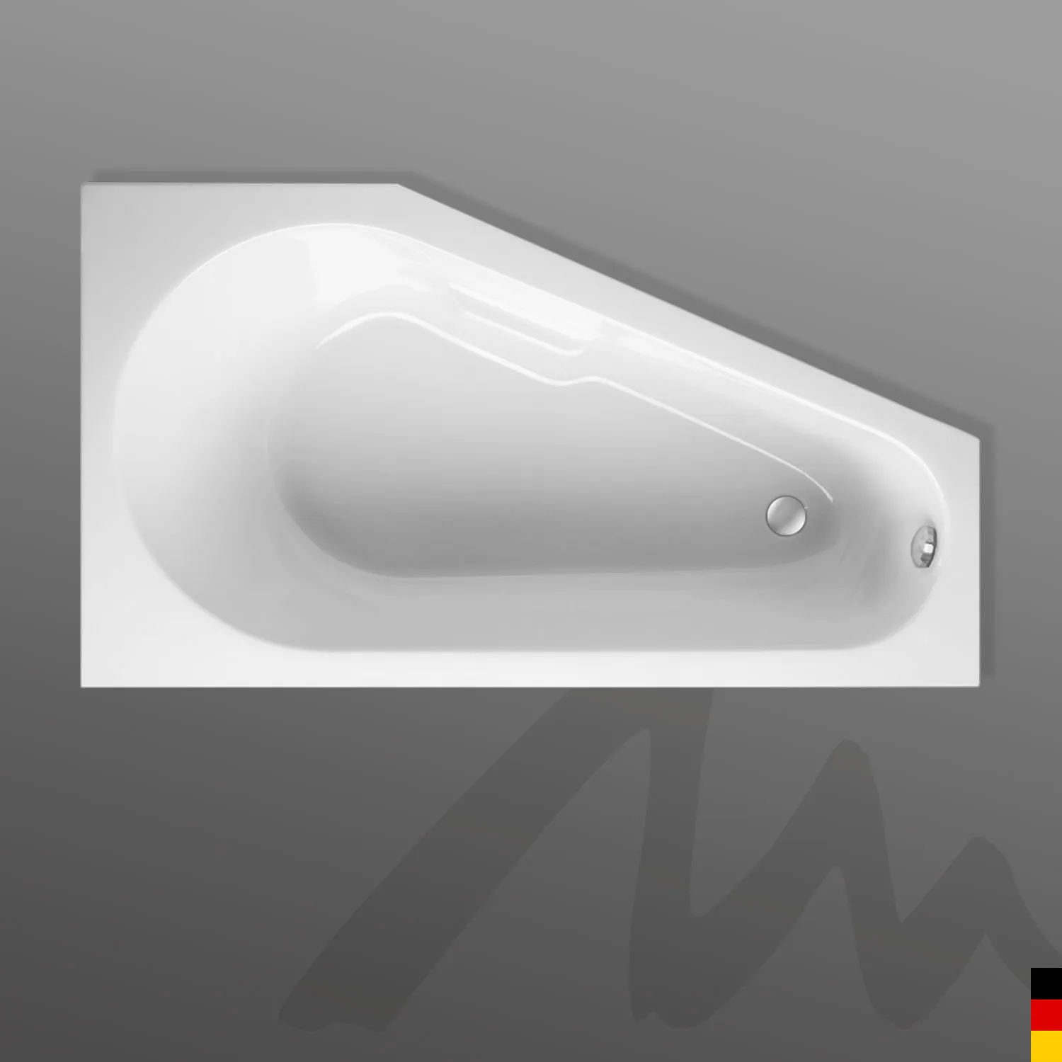 Mauersberger stricta Acryl-Badewanne stricta 160⁄80 links, 1600x800x465, weiß