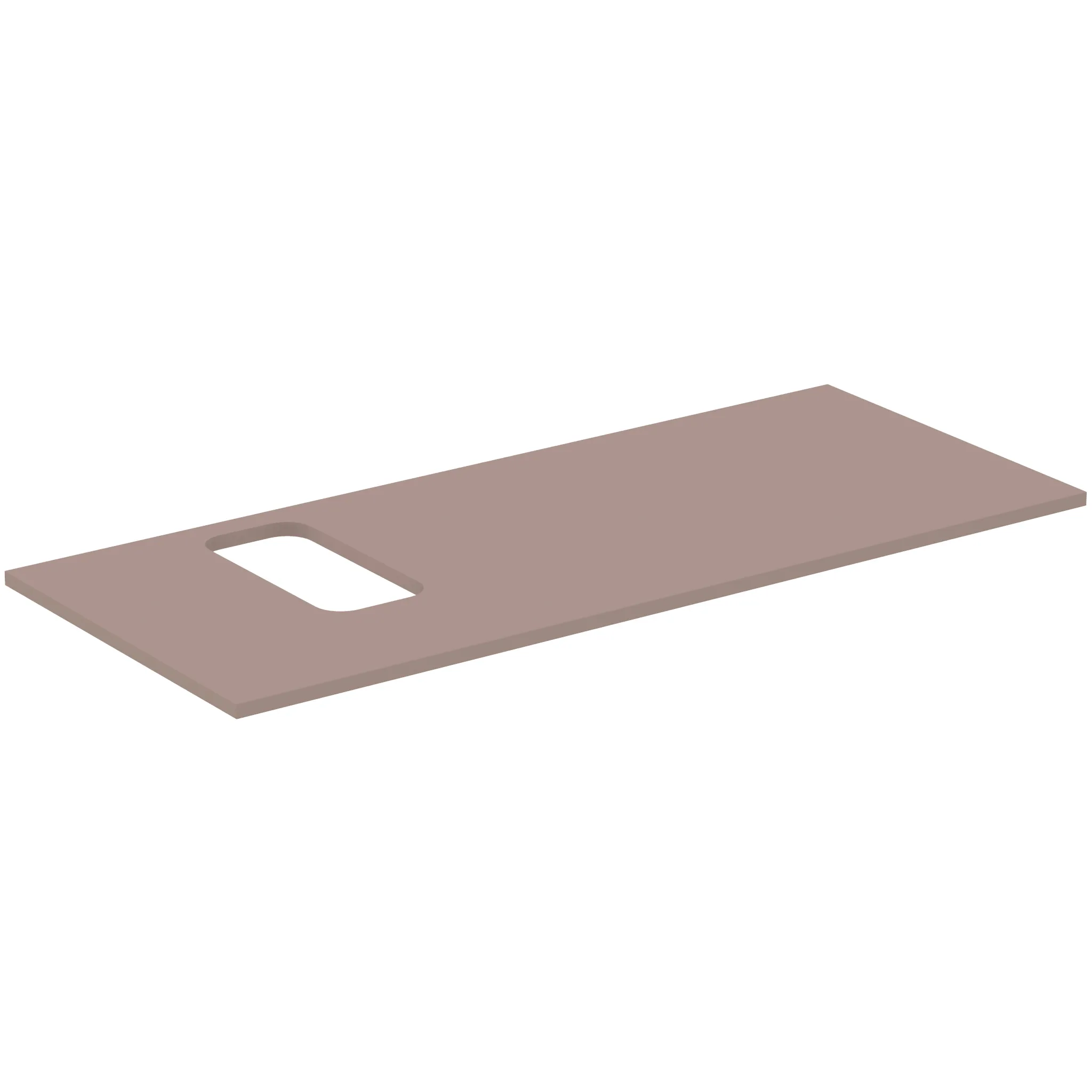 Ideal Standard Waschtischplatte i.life B, links Ausschnitt, 1202x507x18mm, Greige