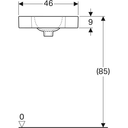 Wandwaschtisch „iCon XS“ 46 × 33 cm in weiß alpin Wandwaschtisch „iCon XS“ 46 × 33 cm in weiß alpin