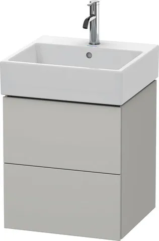 Duravit Waschtischunterschrank wandhängend „L-Cube“ 48,4 × 54,4 × 45,9 cm Betongrau Matt Duravit Waschtischunterschrank wandhängend „L-Cube“ 48,4 × 54,4 × 45,9 cm Betongrau Matt