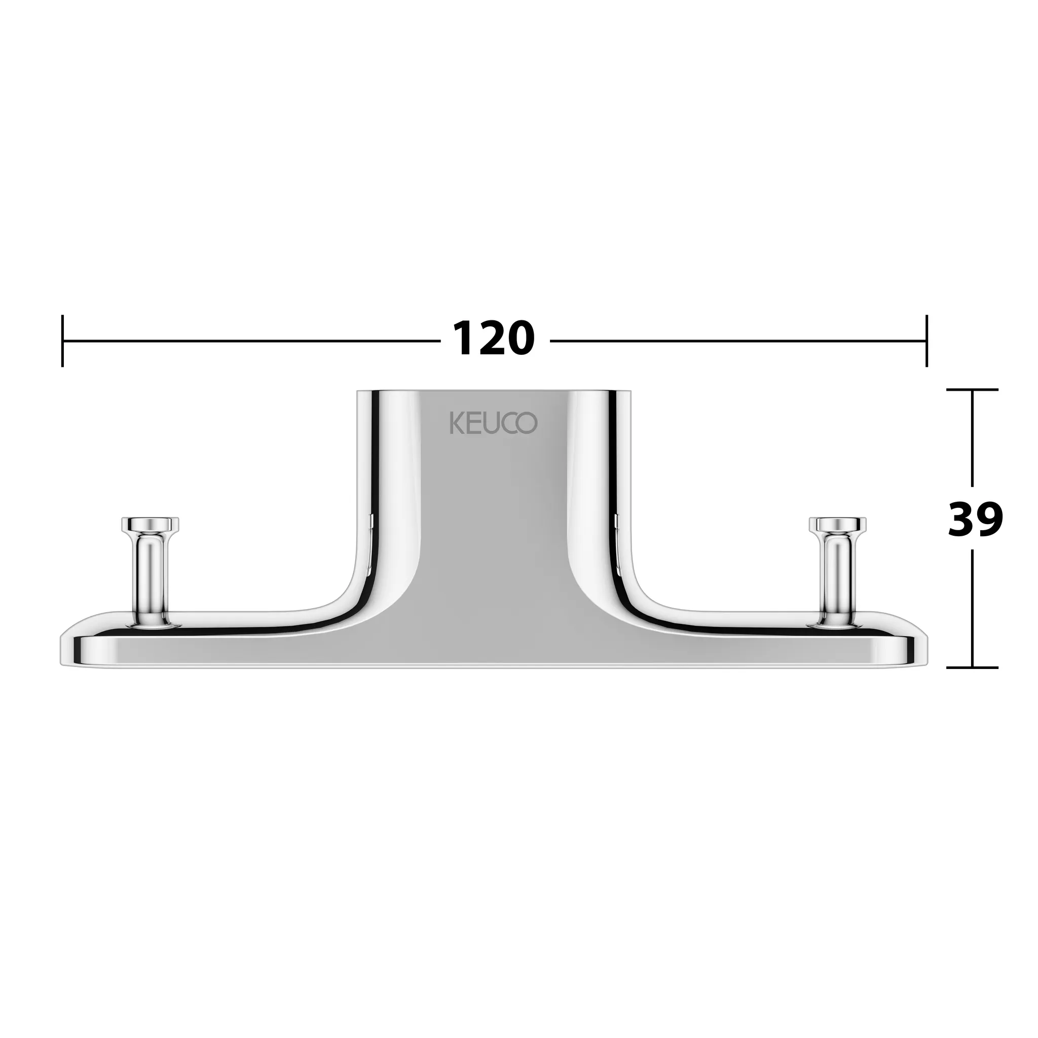 Edition 400 Handtuchhaken doppelt verchromt Edition 400 Handtuchhaken doppelt verchromt