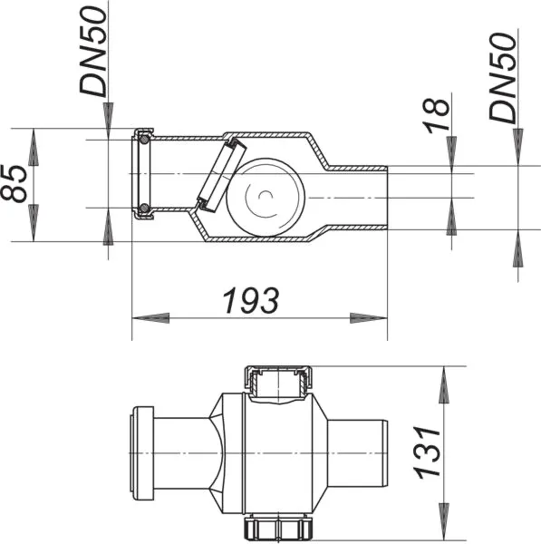 Rückfluss-Sicherung RS 4.5, DN 50 Rückfluss-Sicherung RS 4.5, DN 50