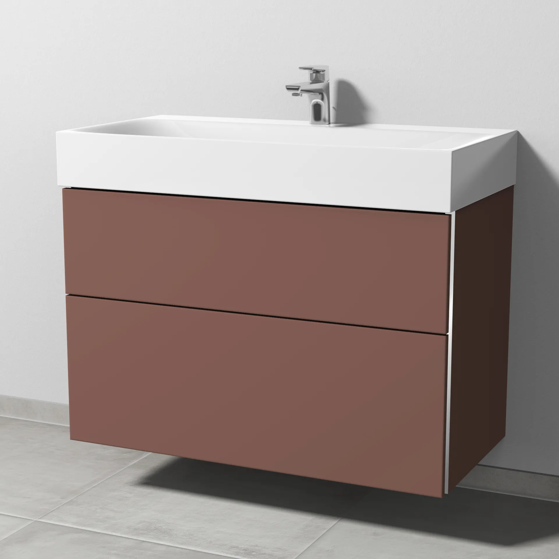 Sanipa Waschtischunterschrank „3way“ 890 × 582 × 452 mm in Wine-Red Sanipa Waschtischunterschrank „3way“ 890 × 582 × 452 mm in Wine-Red
