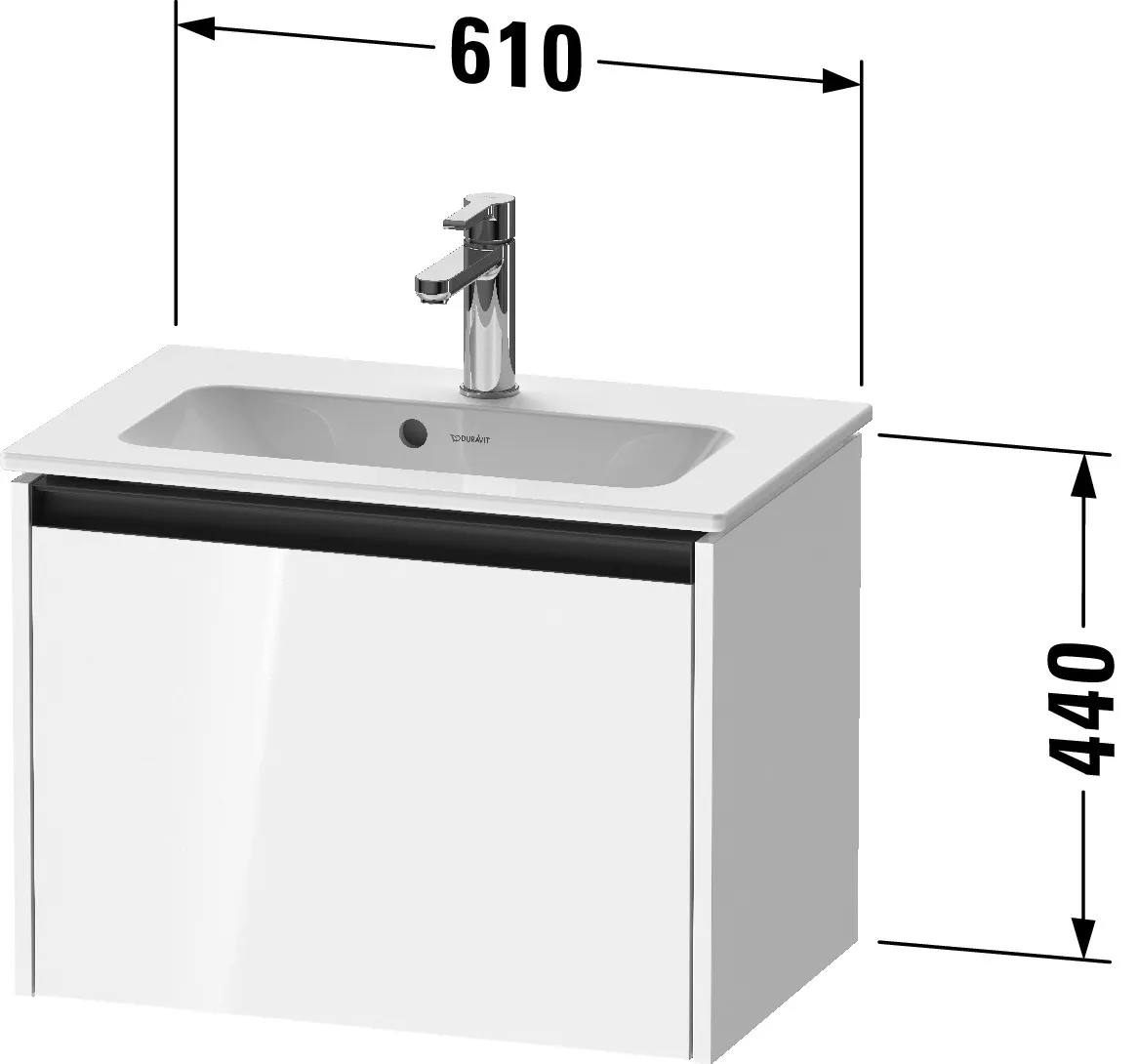 Duravit Waschtischunterschrank wandhängend „Ketho.2“ 61 × 44 × 39 cm Basalt Matt Duravit Waschtischunterschrank wandhängend „Ketho.2“ 61 × 44 × 39 cm Basalt Matt