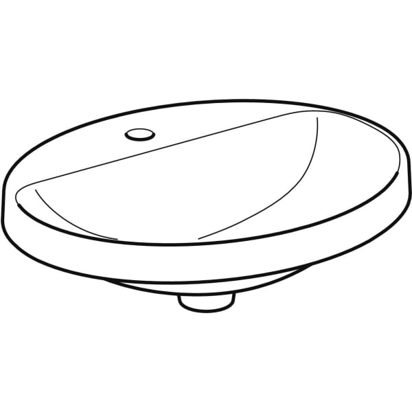 Einbauwaschtisch „Variform“ 55 × 45 cm in weiß alpin Einbauwaschtisch „Variform“ 55 × 45 cm in weiß alpin