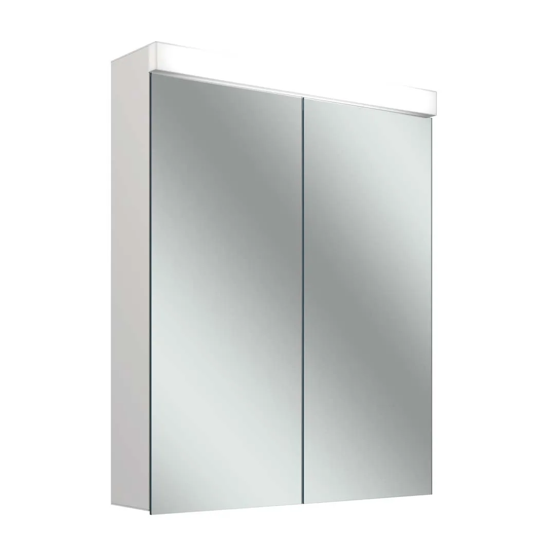 Schneider Spiegelschrank LOB15 60/2/LED - LED-Beleuchtung, 4000K, weiß, Aluminiumkorpus, Auf-/Unterputzmontage Schneider Spiegelschrank LOB15 60/2/LED - LED-Beleuchtung, 4000K, weiß, Aluminiumkorpus, Auf-/Unterputzmontage
