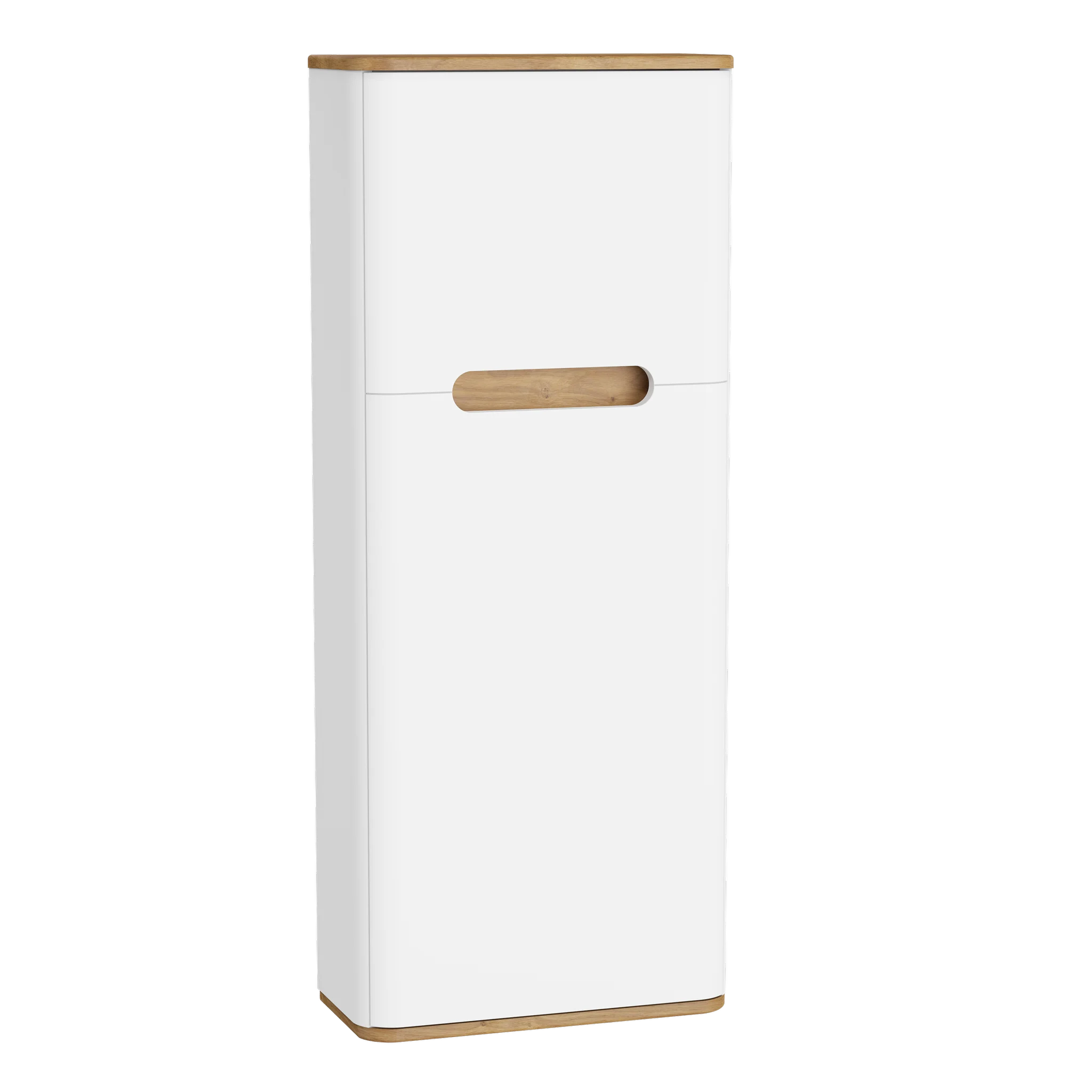 VitrA Sento Hochschrank Compact 2 Türen, Weiß Matt, 50 x 22 x 122 cm, wandhängend mit Softclose-Tür, links anschlagend VitrA Sento Hochschrank Compact 2 Türen, Weiß Matt, 50 x 22 x 122 cm, wandhängend mit Softclose-Tür, links anschlagend