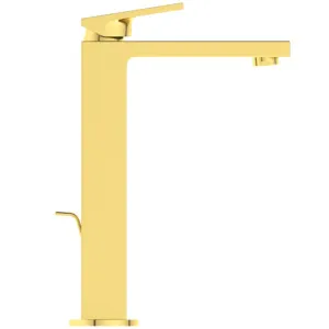 Ideal Standard Waschischarmatur Extra Ausladung 150mm verlängerter Sockel Ablaufgarnitur Brushed Gold