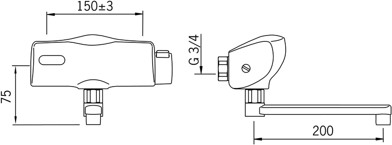 HansaELECTRA Waschtischbatterie HansaELECTRA 6445 6 V Ausladung 200 mm DN15 Chrom HansaELECTRA Waschtischbatterie HansaELECTRA 6445 6 V Ausladung 200 mm DN15 Chrom