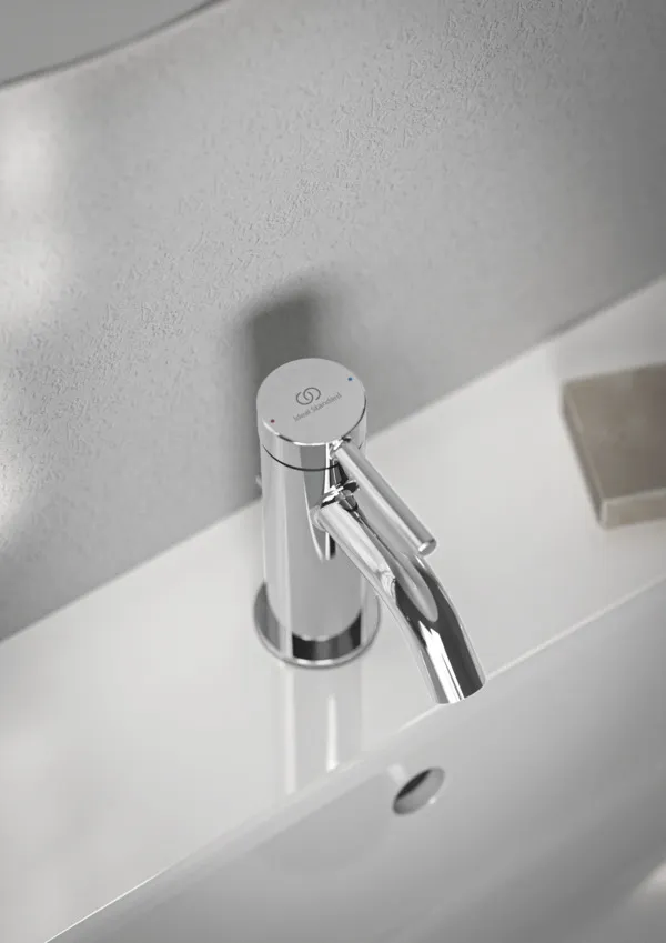 Waschtischarmatur Ceraline Nuovo Ausladung 90mm mit Ablaufgarnitur Chrom Waschtischarmatur Ceraline Nuovo Ausladung 90mm mit Ablaufgarnitur Chrom