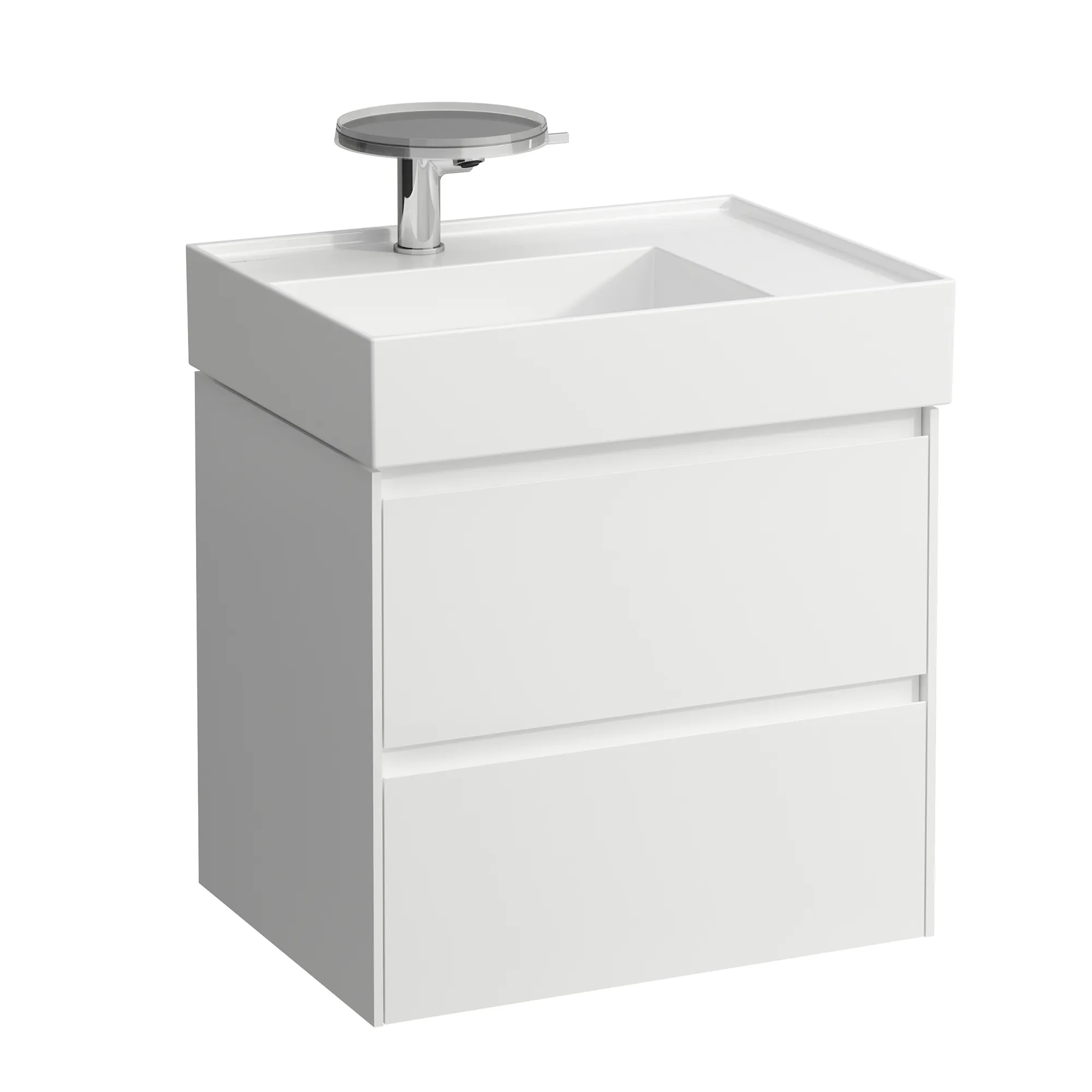 Laufen Waschtischunterbau LANI 448x584x515, 2 Schubladen, integrierte Griffleiste, Vollauszug, Soft-Close, für Waschtisch Kartell Laufen H810334, weiß matt Laufen Waschtischunterbau LANI 448x584x515, 2 Schubladen, integrierte Griffleiste, Vollauszug, Soft-Close, für Waschtisch Kartell Laufen H810334, weiß matt