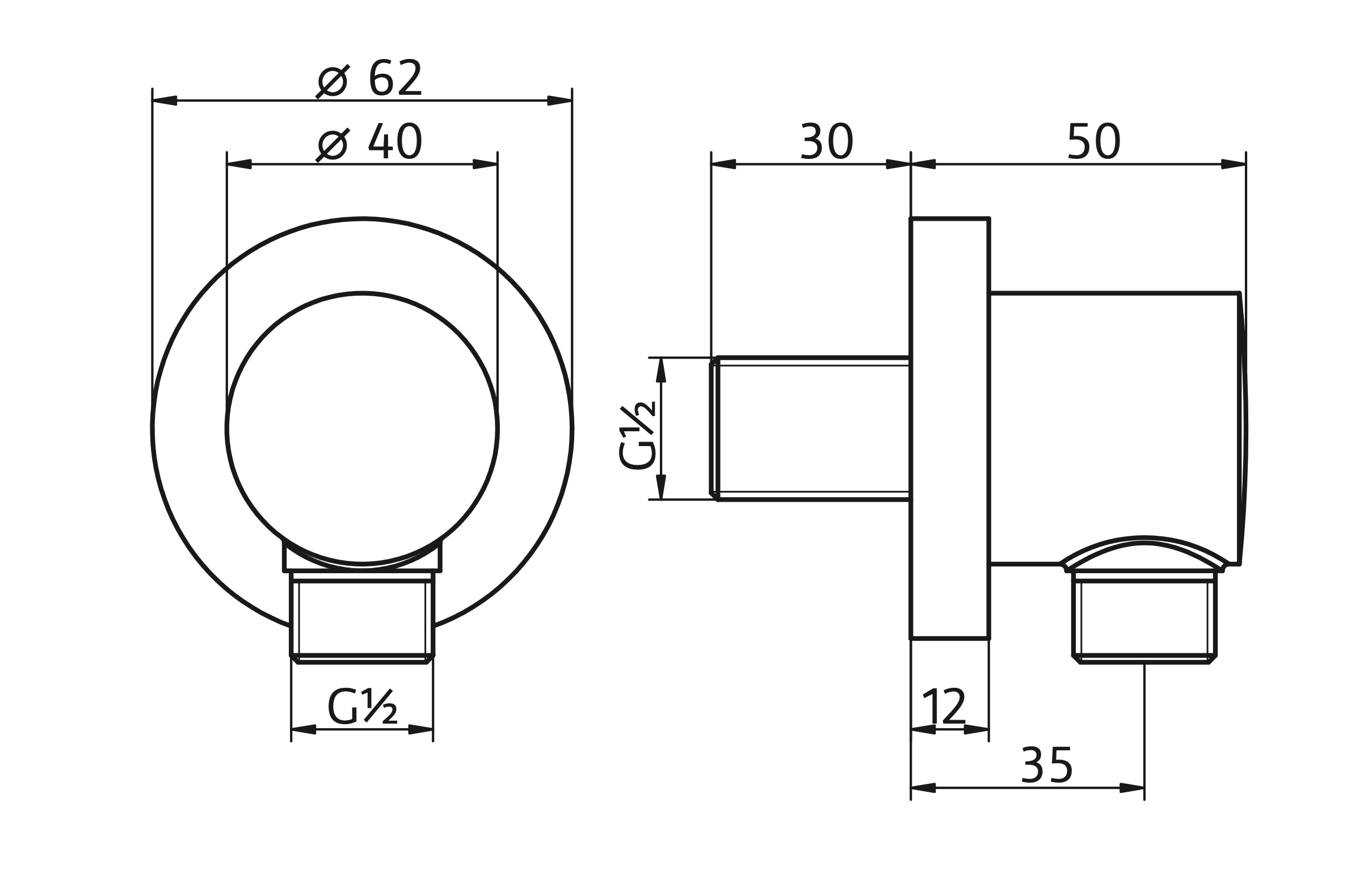 HSK Wandanschlussbogen Ausladung 50 mm in chrom HSK Wandanschlussbogen Ausladung 50 mm in chrom