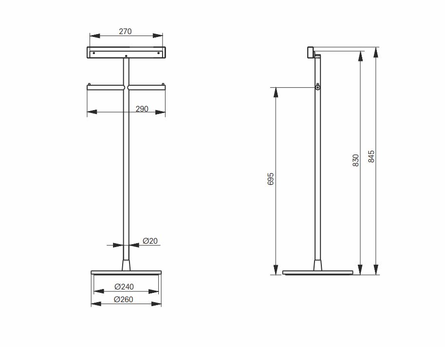 Toto Halter bodenstehend mit integriertem Toilettenpapierhalter für Fernbedienung Toto Halter bodenstehend mit integriertem Toilettenpapierhalter für Fernbedienung