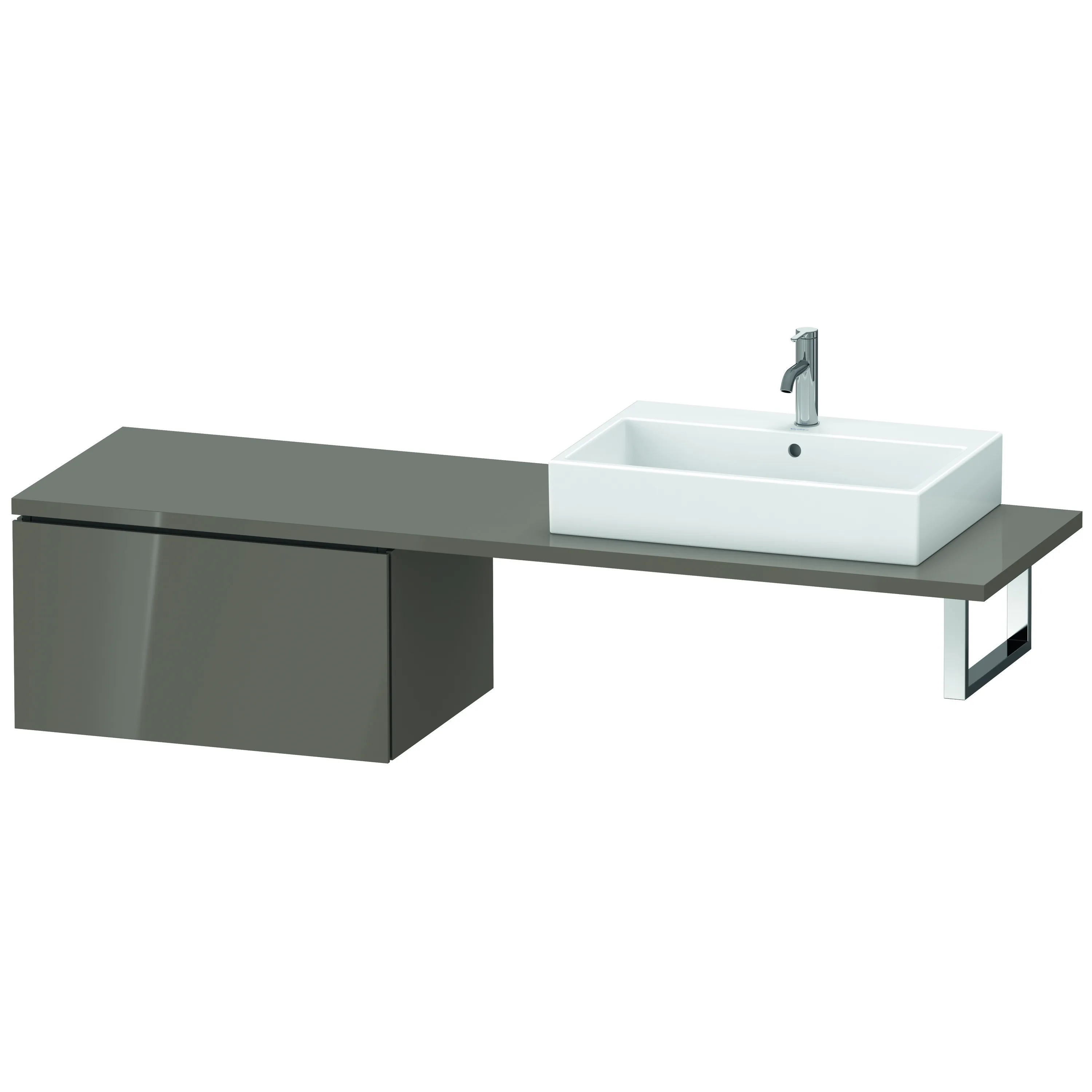 Duravit Unterschrank für Konsole „L-Cube“ 72 × 40 × 54,7 cm Flannel Grey Hochglanz