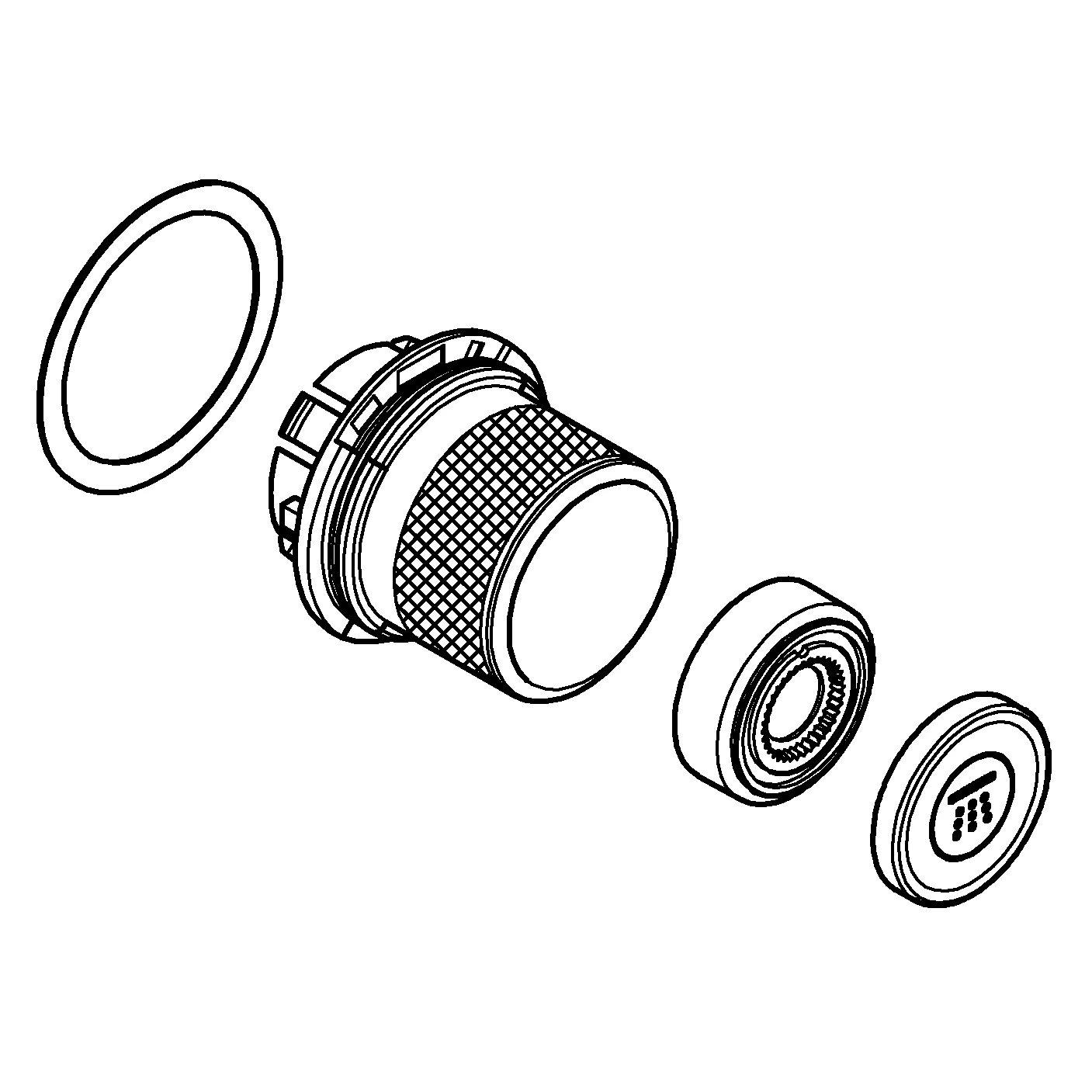 Druckknopfbetätigung 48361, für SmartControl Unterputz für Kartusche 48 359 000, inklusive Symbol-Kappen, chrom