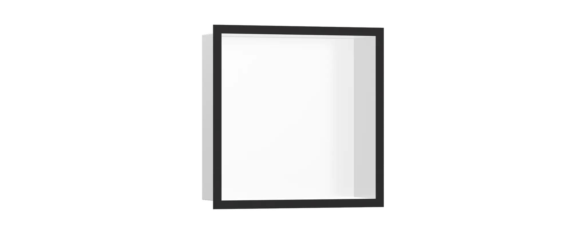 Hansgrohe XtraStoris Individual Wandnische Mattweiß mit Designrahmen 300⁄300⁄100, Mattschwarz Hansgrohe XtraStoris Individual Wandnische Mattweiß mit Designrahmen 300⁄300⁄100, Mattschwarz