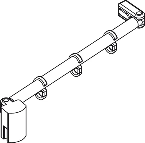 Kermi Duschdesign Stabilisierung „PASA XP“ 700 mm in Silber Mattglanz