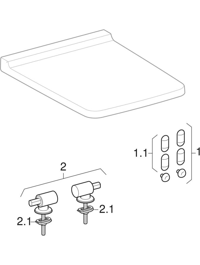 Wand-Tiefspül-WC „Xeno2“ geschlossene Form 35 × 37,5 × 54 cm mit KeraTect®, ohne Spülrand