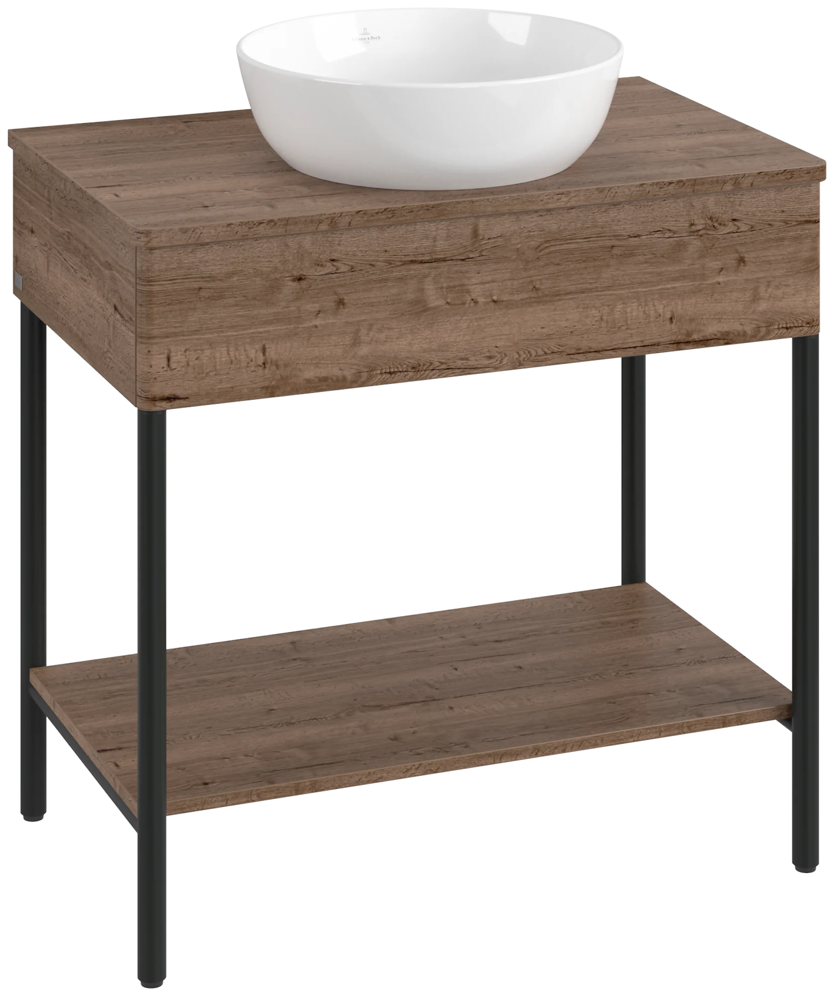 Villeroy & Boch Waschbeckenunterschrank Artis, Eckig, Tobacco Oak, 800x782x500mm, mit Beleuchtung und Push-to-open Funktion Villeroy & Boch Waschbeckenunterschrank Artis, Eckig, Tobacco Oak, 800x782x500mm, mit Beleuchtung und Push-to-open Funktion