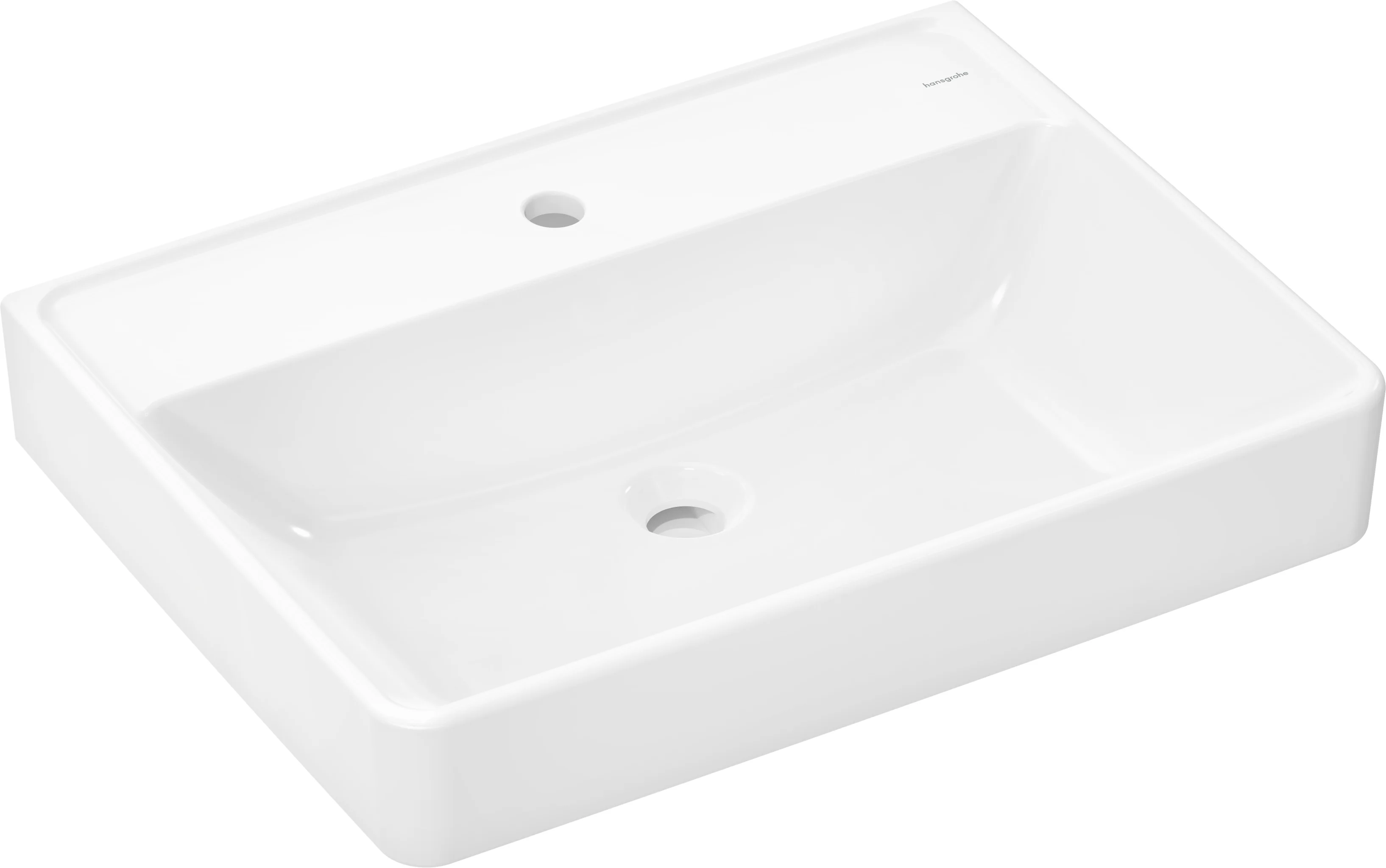 Hansgrohe Xanuia Q Waschtisch, weiß, 650x480 mm, wandhängend, glänzend, mit Hahnloch, ohne Überlauf