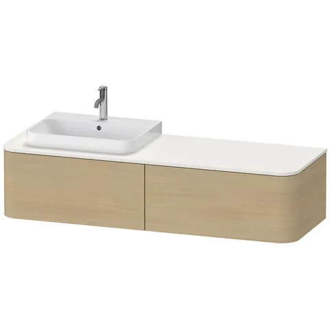 Duravit Waschtischunterschrank wandhängend „Happy D.2 Plus“ 160 × 35,4 × 55 cm, links