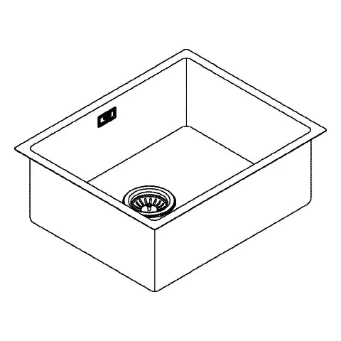 Grohe K700U Edelstahlspüle Unterbau, Modell: K700U 60-S 54,4⁄44,4 1.0, hard graphite gebürstet Grohe K700U Edelstahlspüle Unterbau, Modell: K700U 60-S 54,4⁄44,4 1.0, hard graphite gebürstet