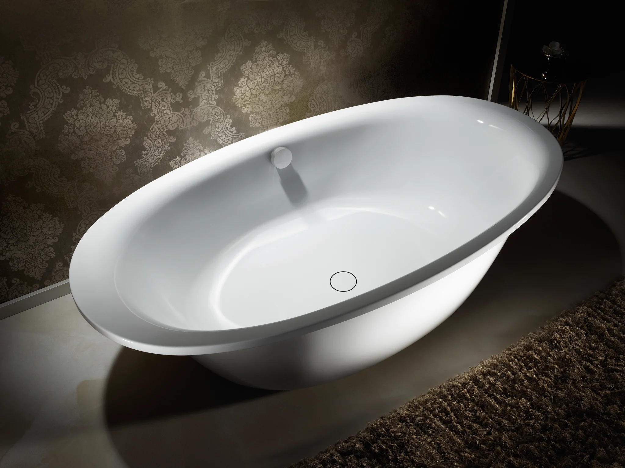 Kaldewei Badewanne „Ellipso Duo Oval“ freistehend oval 190 × 100 cm in schwarz