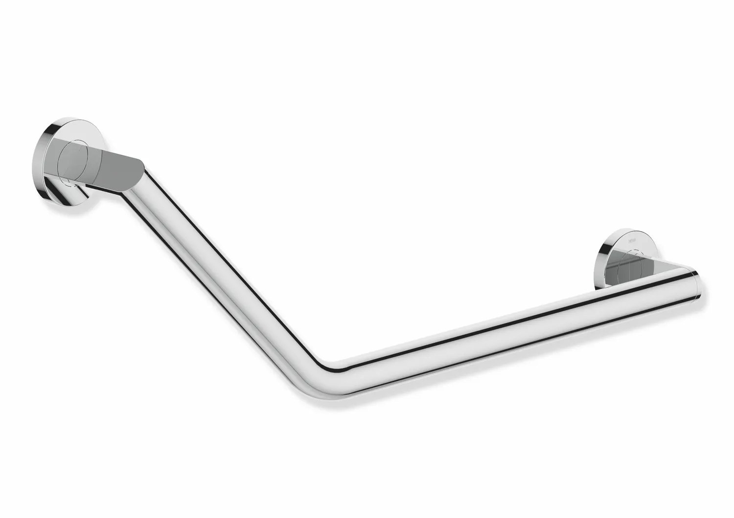 HEWI Winkelgriff System 900, Edelstahl verchromt, Achsmaße 620 mm und 283 mm, Winkel 135°