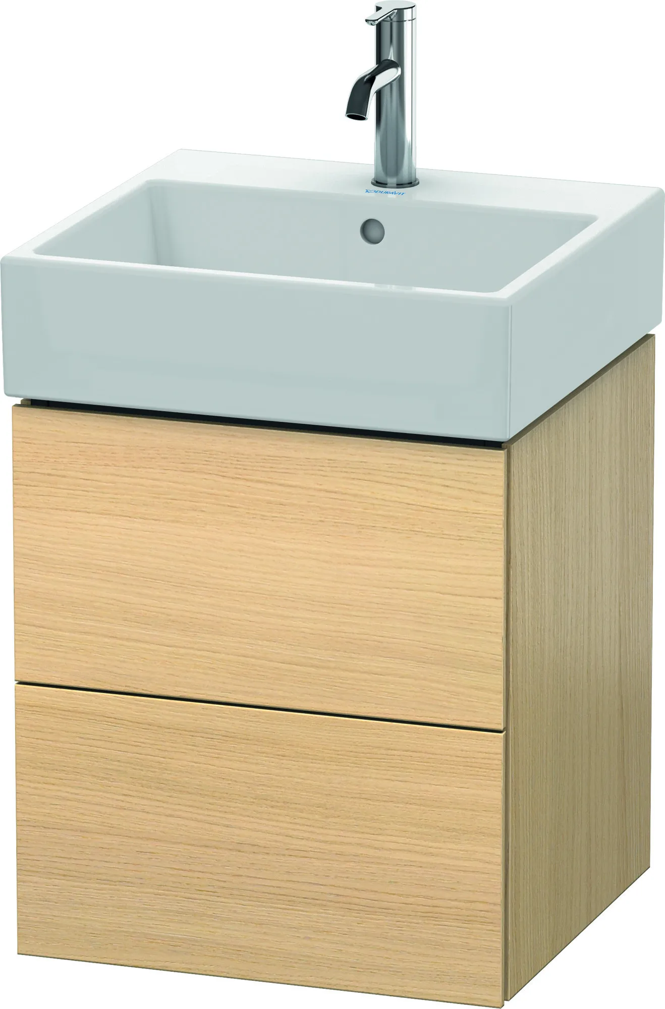 Duravit Waschtischunterschrank wandhängend „L-Cube“ 48,4 × 54,4 × 45,9 cm Mediterrane Eiche