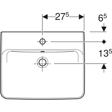 Aufsatzwaschtisch „Renova Plan“, rechteckig 55 × 44 cm in weiß alpin Aufsatzwaschtisch „Renova Plan“, rechteckig 55 × 44 cm in weiß alpin