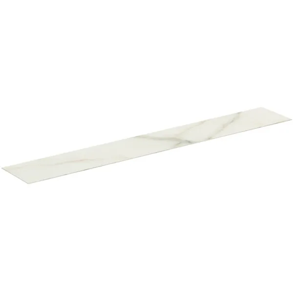 Waschtischplatte Conca, aus Keramik, 2387x373x6mm, Marmor Noir Desir