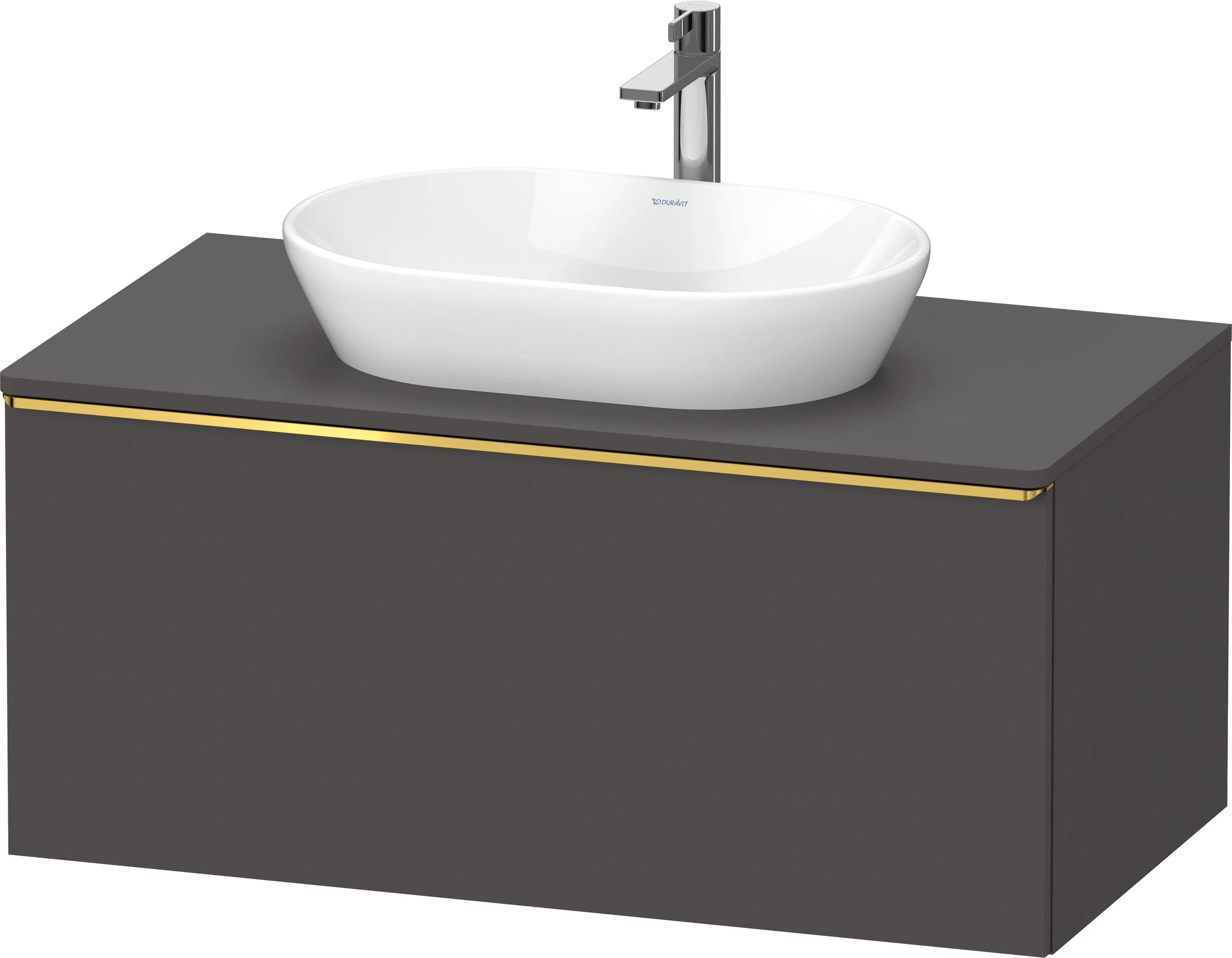 Duravit Waschtischunterschrank wandhängend „D-Neo“ 100 × 45,9 × 55 cm Graphit Matt