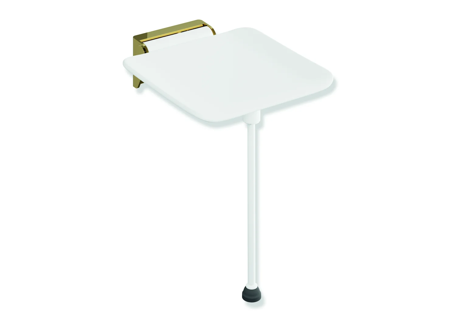 HEWI Klappsitz System 900, 350x415 mm, PVD, Bodenstütze, Gold glänzend HEWI Klappsitz System 900, 350x415 mm, PVD, Bodenstütze, Gold glänzend