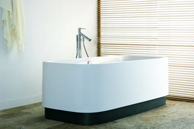 Hoesch Badewanne „Singlebath“ Duo trapez 176,6 × 114,1 cm, links in Weiß