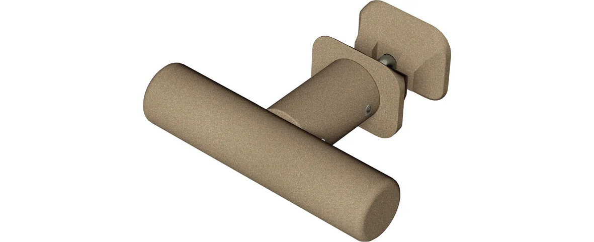BEMM T-Haken TUBE 18, Braunbeige PerlMatt, 75 mm, 45 mm Bautiefe