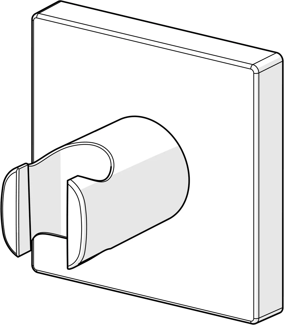 HansaLIVING Wandhalter HansaLIVING 4444 Rosette eckig Chrom HansaLIVING Wandhalter HansaLIVING 4444 Rosette eckig Chrom