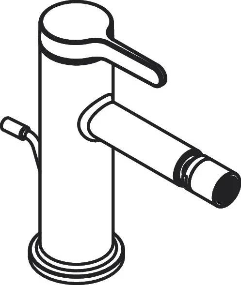 Hansgrohe AXOR One Bidetmischer chrom, Einhebel-Betätigung, Ausladung 113 mm, Auslaufhöhe 100 mm, Normalstrahl, max. Durchfluss 5 l/min, Keramikmischsystem, einstellbare Temperaturbegrenzung, für Durchlauferhitzer geeignet