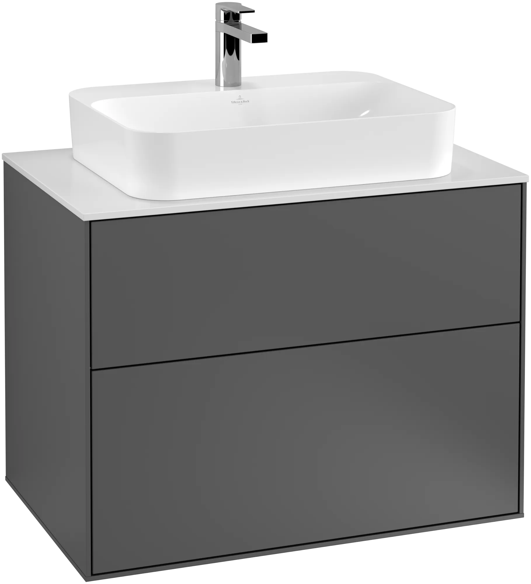 Villeroy & Boch Waschbeckenunterschrank Finion F34, Anthracite Matt Lacquer, 800 x 603 x 501 mm, mit SoftClosing und Push-to-open Funktion Villeroy & Boch Waschbeckenunterschrank Finion F34, Anthracite Matt Lacquer, 800 x 603 x 501 mm, mit SoftClosing und Push-to-open Funktion