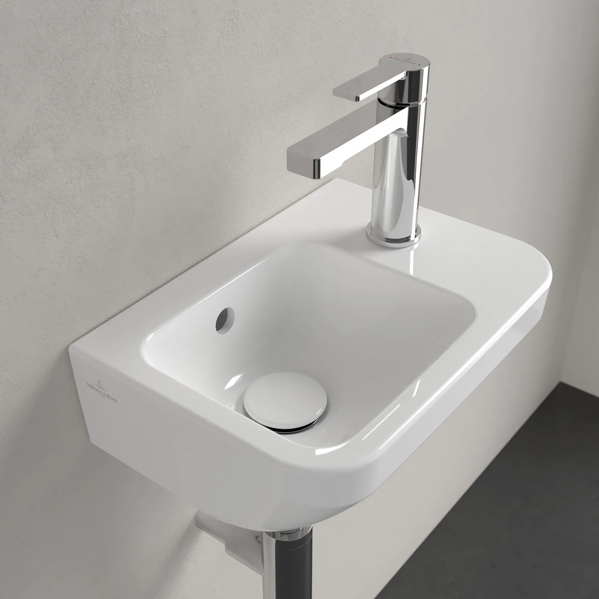 Villeroy & Boch Handwaschbecken „Architectura“ 360 × 260 × 140 mm, für Becken mittig, ohne Hahnlochbohrung in Weiß Alpin Villeroy & Boch Handwaschbecken „Architectura“ 360 × 260 × 140 mm, für Becken mittig, ohne Hahnlochbohrung in Weiß Alpin