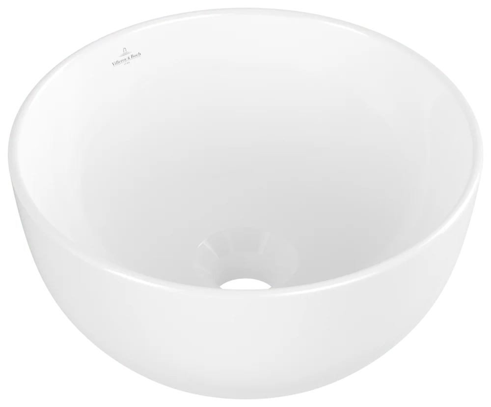 Villeroy & Boch Aufsatzwaschbecken Artis, Rund, Coal Black, 430x430x130 mm, TitanCeram, glänzend, ohne Überlauf Villeroy & Boch Aufsatzwaschbecken Artis, Rund, Coal Black, 430x430x130 mm, TitanCeram, glänzend, ohne Überlauf