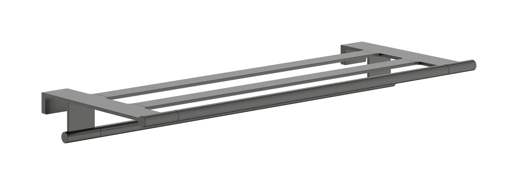 Hansgrohe AddStoris S Handtuchablage mit Handtuchhalter, Brushed Black Chrome, 661 mm Länge