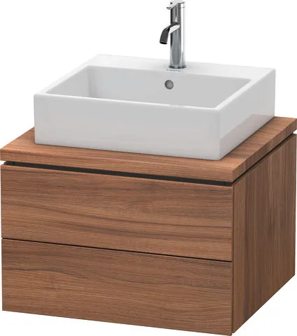 Duravit Waschtischunterschrank wandhängend „L-Cube“ 62 × 40 × 54,7 cm Nussbaum Natur