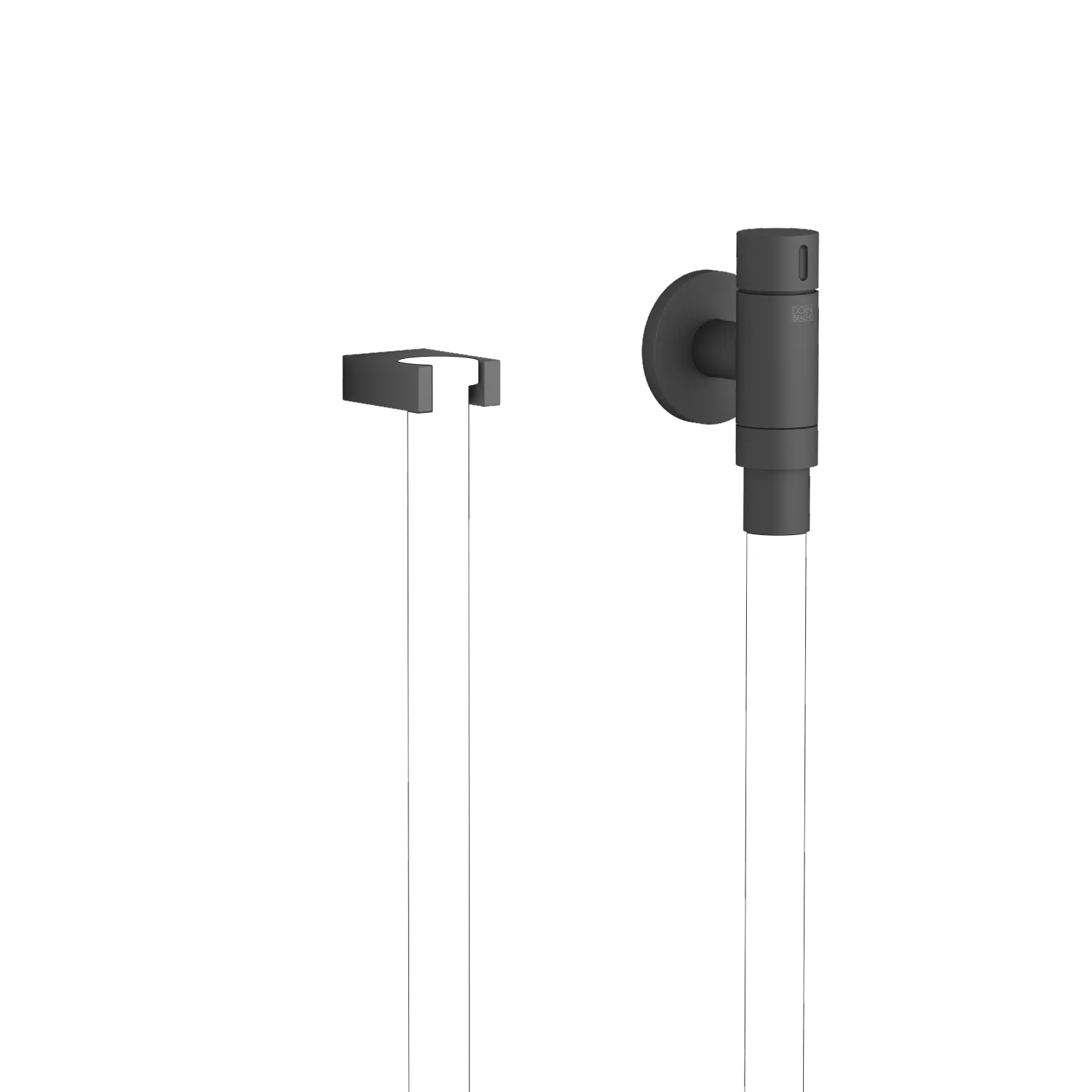 Dornbracht Kneipp-Wandanschlussbogen mit Schlauchhalterung FlowReduce Schwarz matt