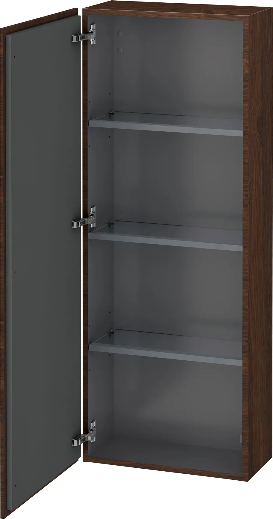 Duravit Halbhochschrank „L-Cube“ 50 × 132 × 24,3 cm Nussbaum gebürstet
