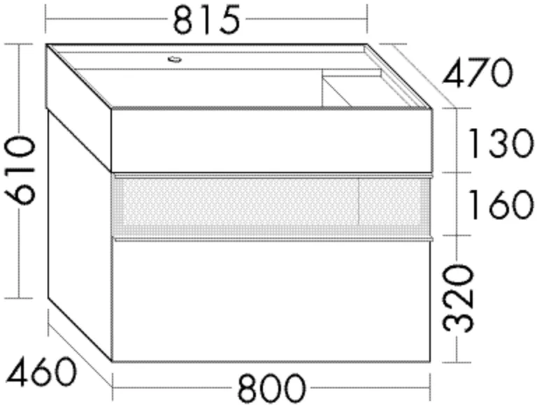 burgbad Yumo Mi-Waschtisch inkl. WTU (SFMX082), Mineralguss, 470x815x610, PG1 burgbad Yumo Mi-Waschtisch inkl. WTU (SFMX082), Mineralguss, 470x815x610, PG1